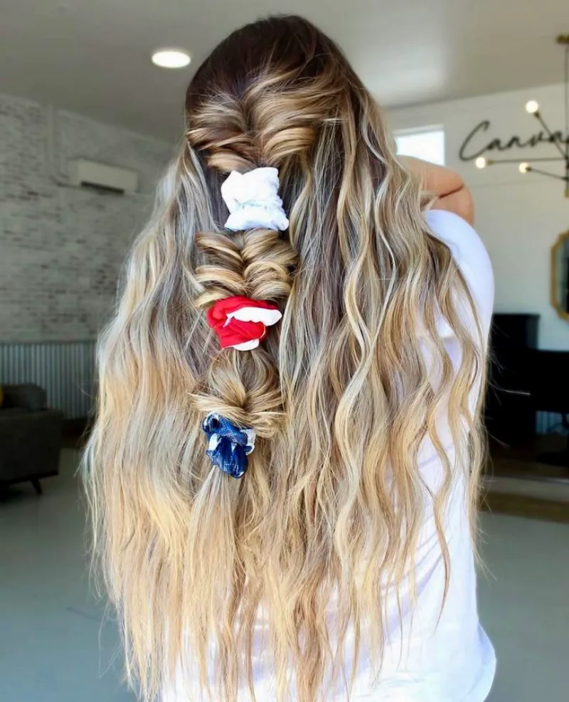 Scrunchie Bubble Braid
