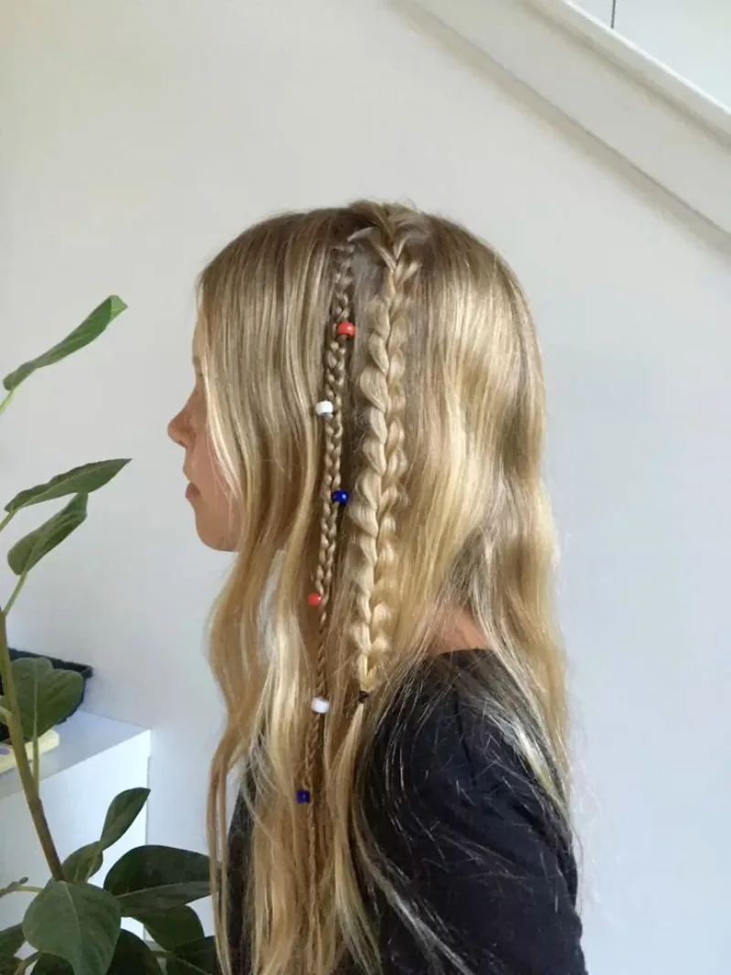 Colorful Beaded Braid