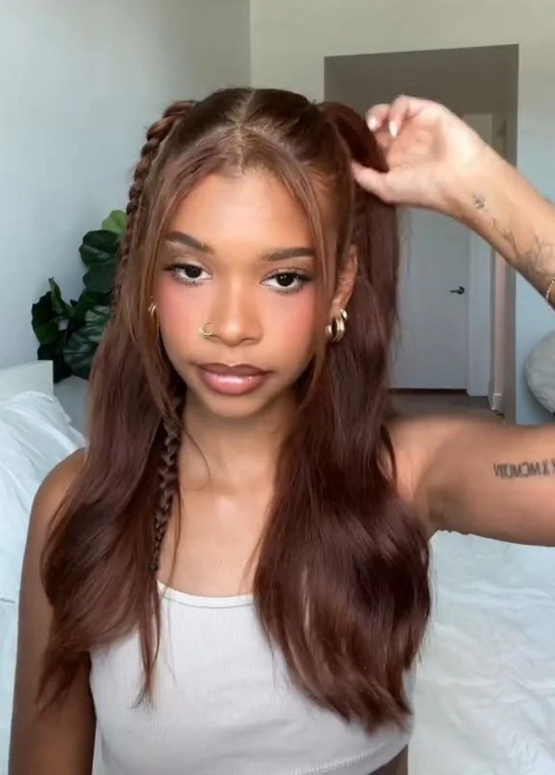 Half Up High Pigtails