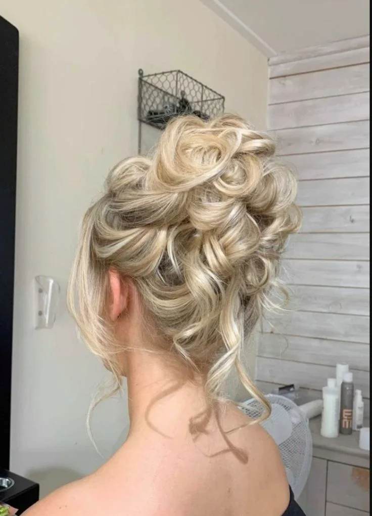 White Gold Messy Updo