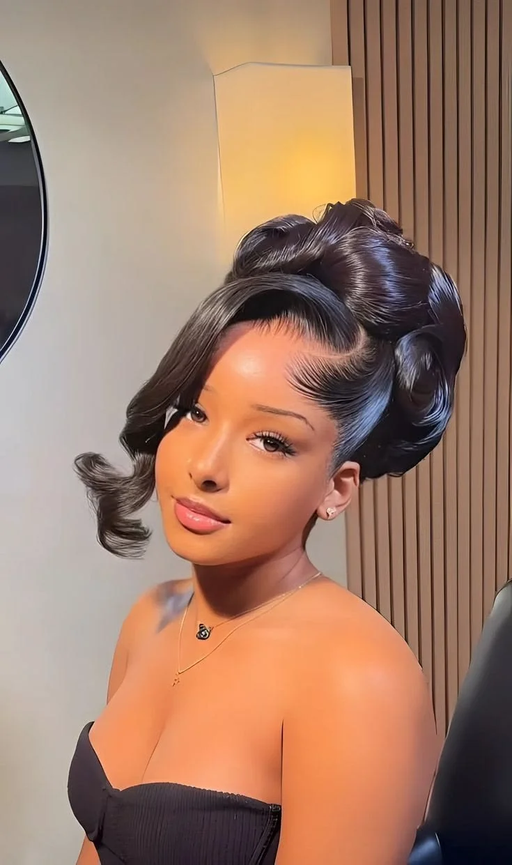 Vintage Glamour Swirl Updo
