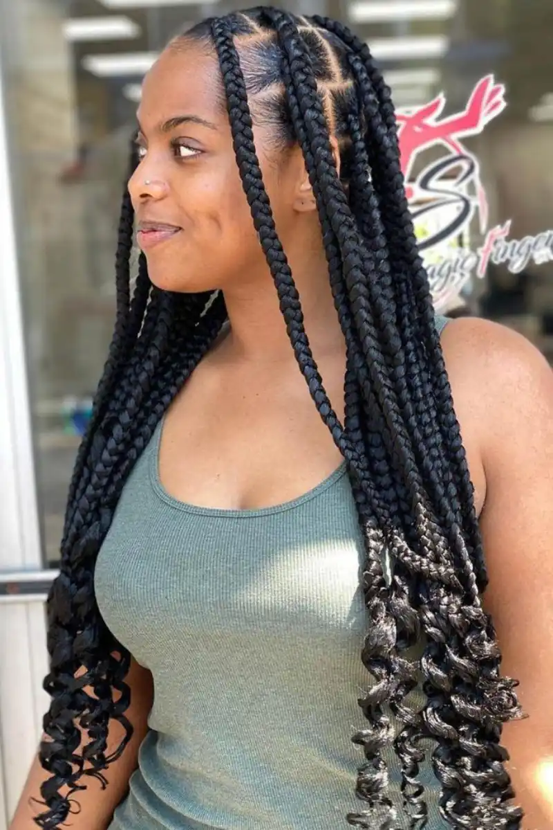 Big Box Braids Hairstyles