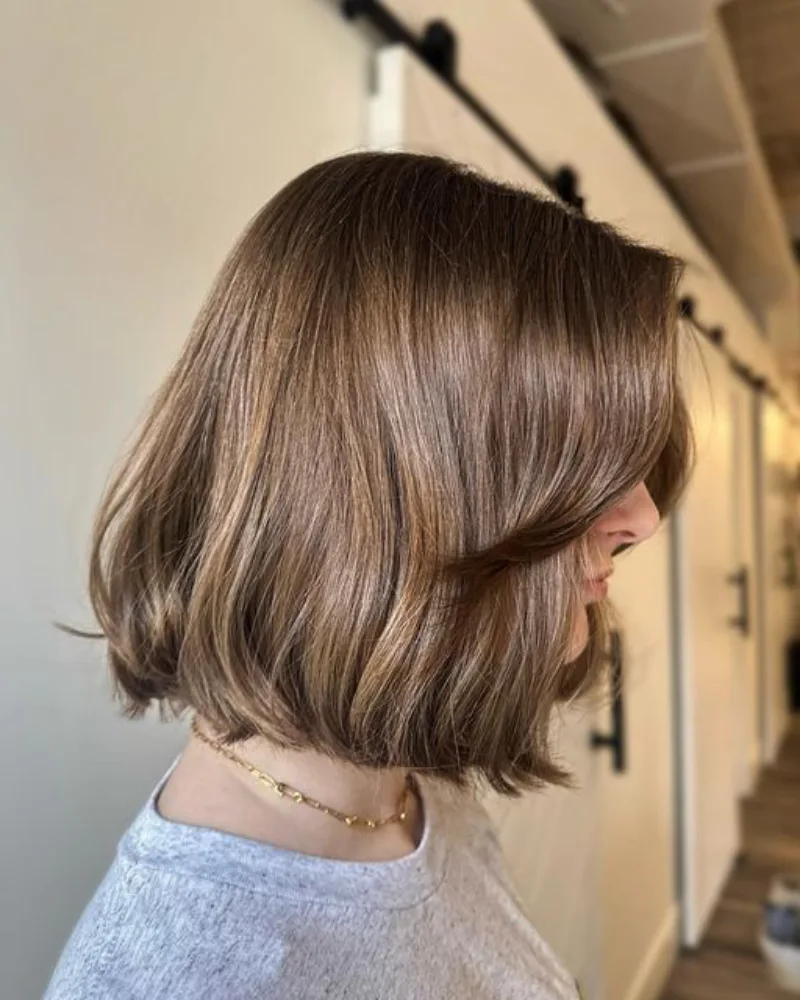 Bob with Curtain Bangs