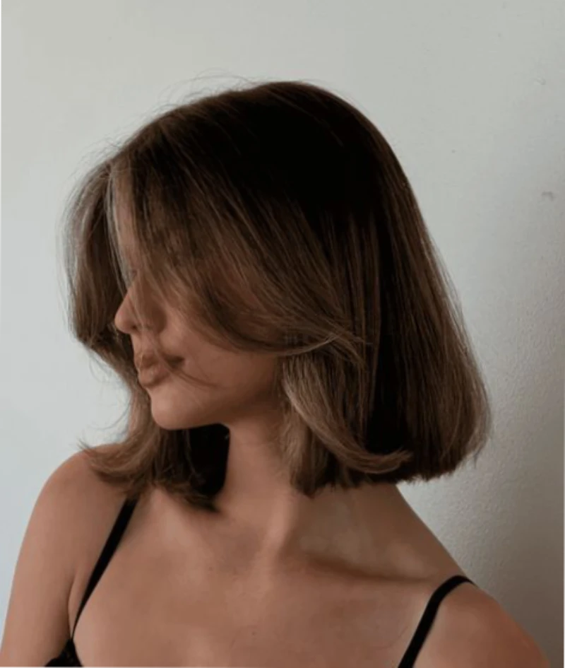 Bob with Curtain Bangs