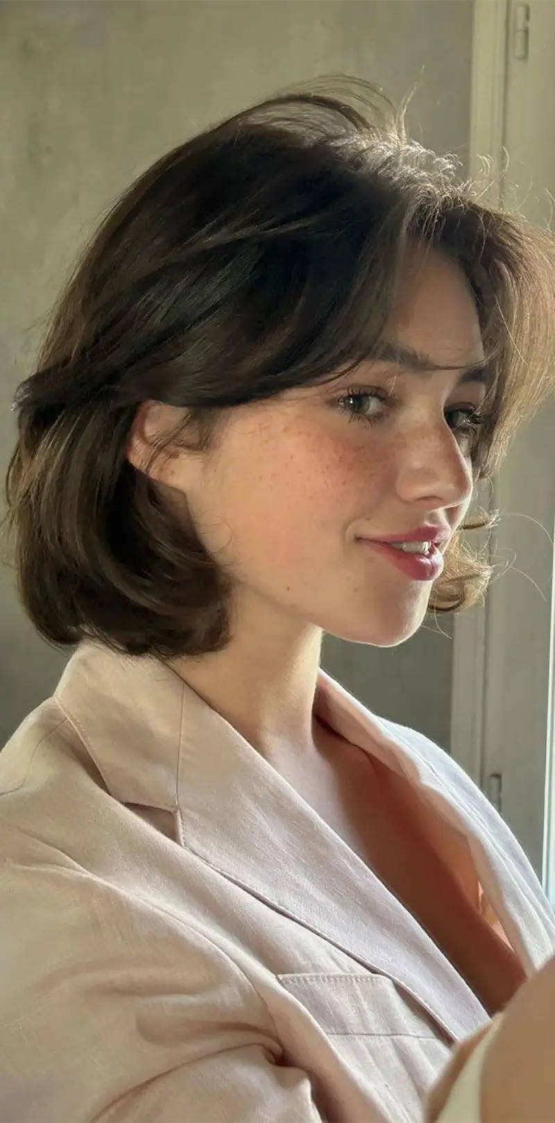 Bob with Curtain Bangs