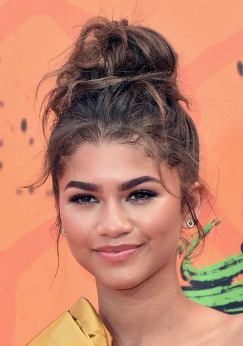Zendaya's High Bun