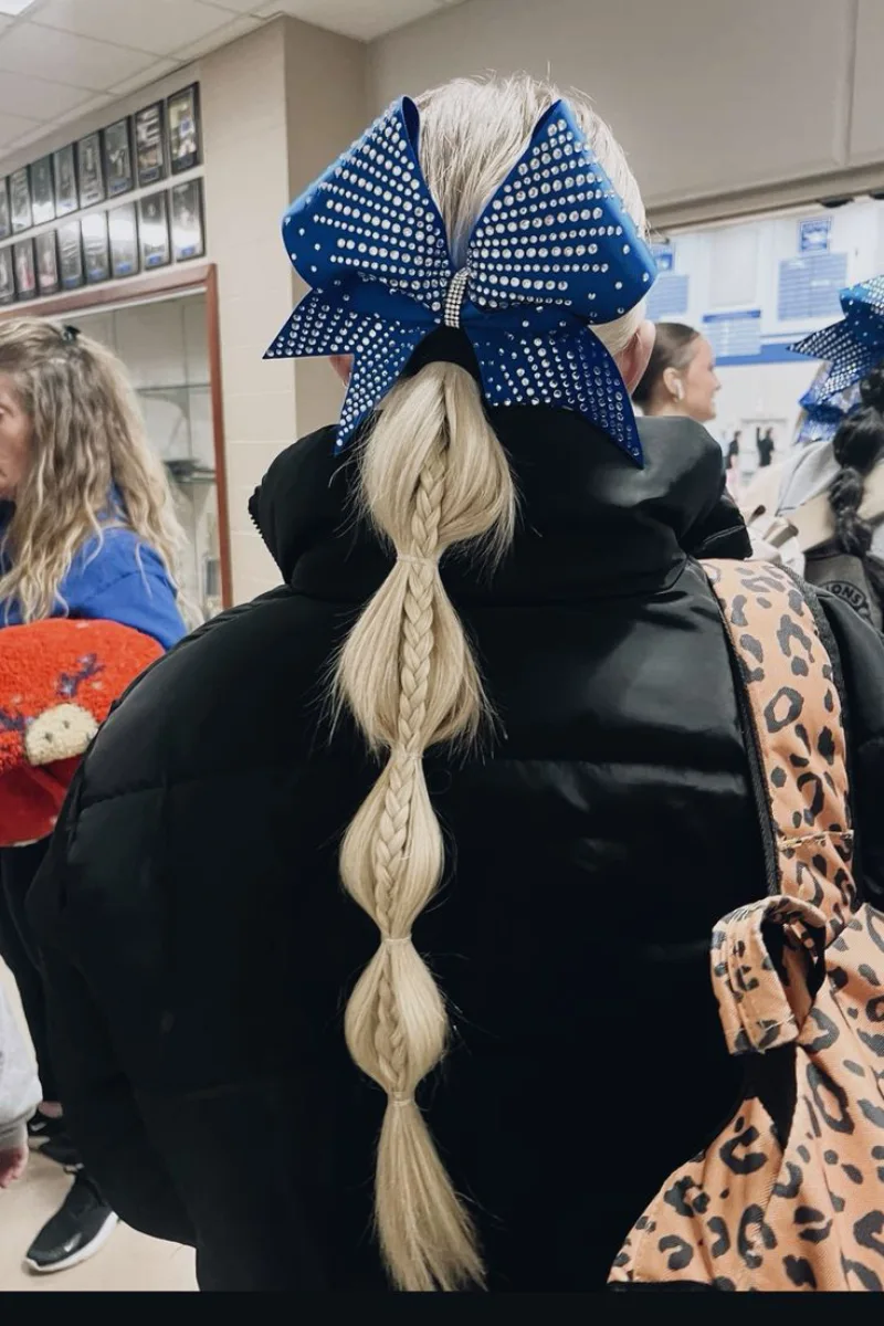 Sparkly Blue Bubble Braid