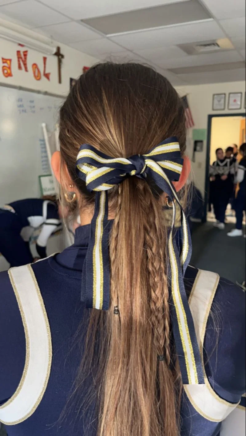 Striped Ribbon Low Pony