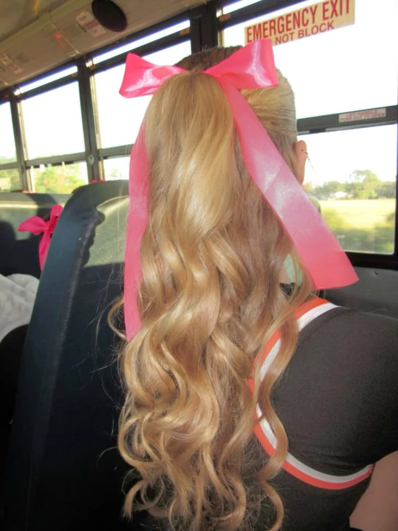 Pink Ribbon High Curls