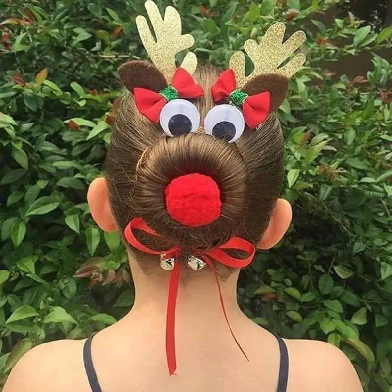 reindeer bun hairstyle
