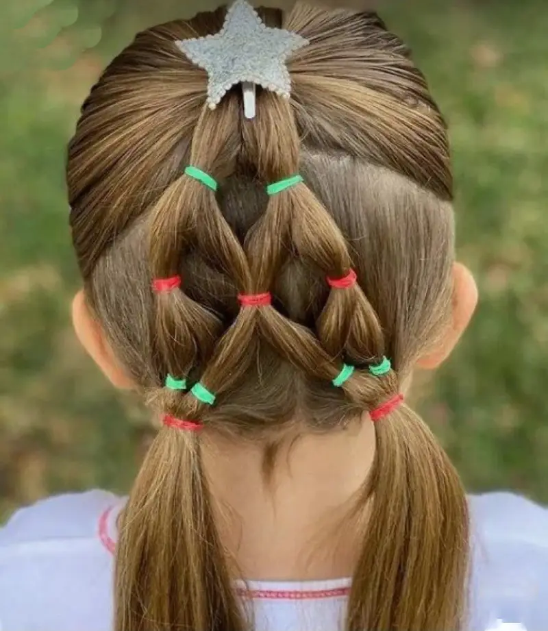 star christmas ponytail