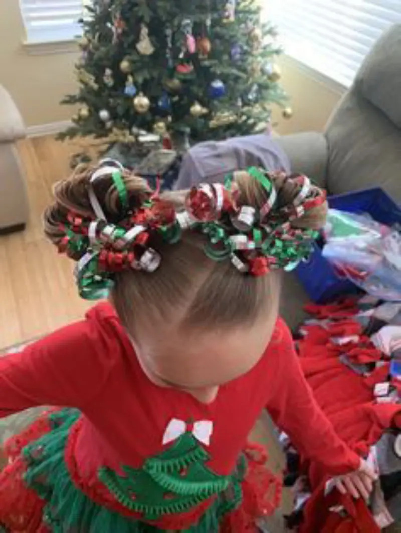 ornament bun hairstyle