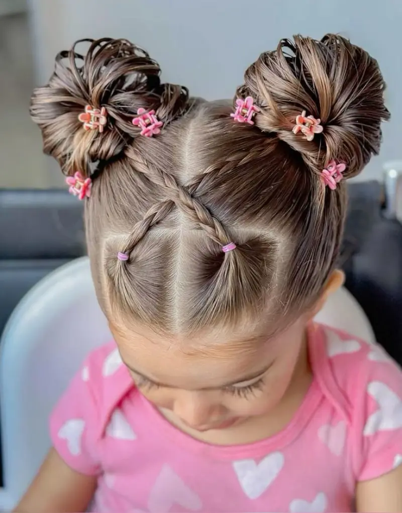 candy swirl space buns
