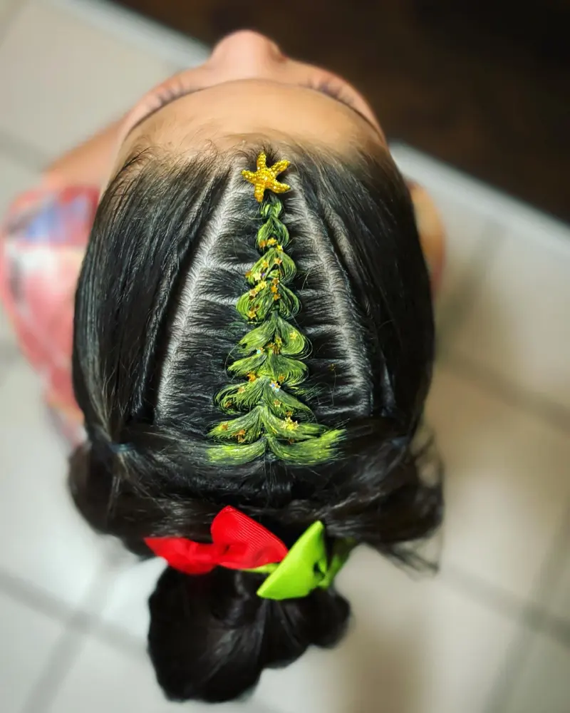 Christmas Tree Hair Ideas