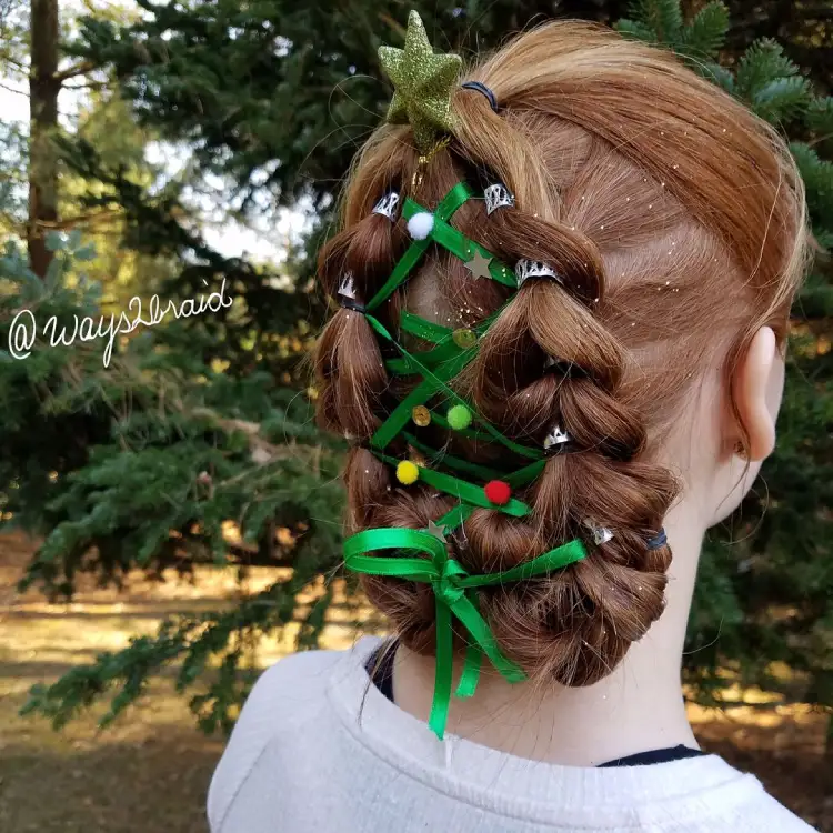 Christmas Tree Hair Ideas