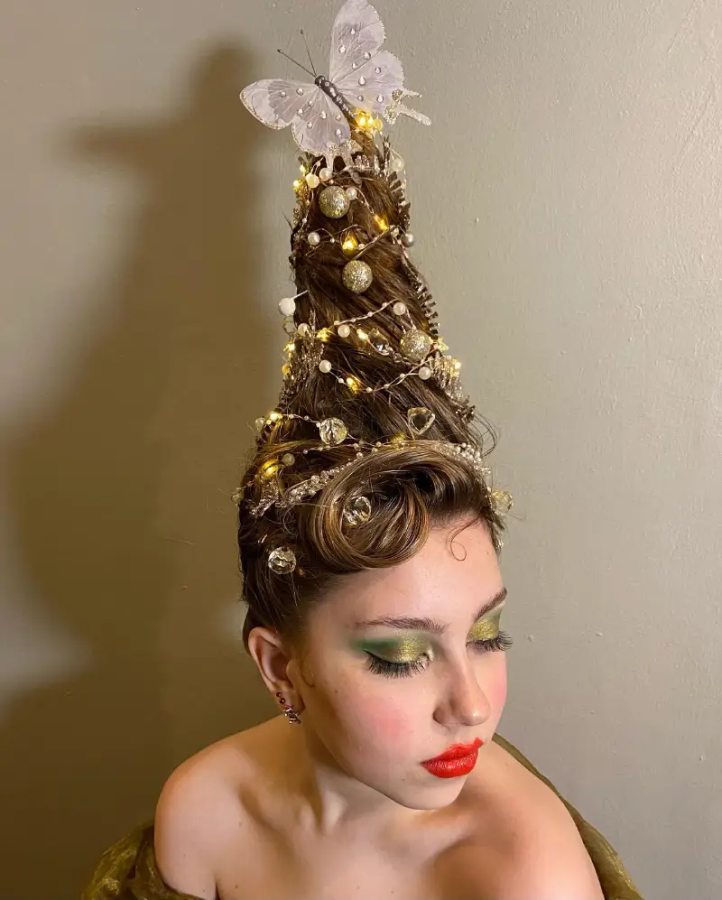 Christmas Tree Hair Ideas