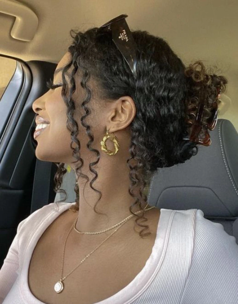 Curly Updo With Tendrils