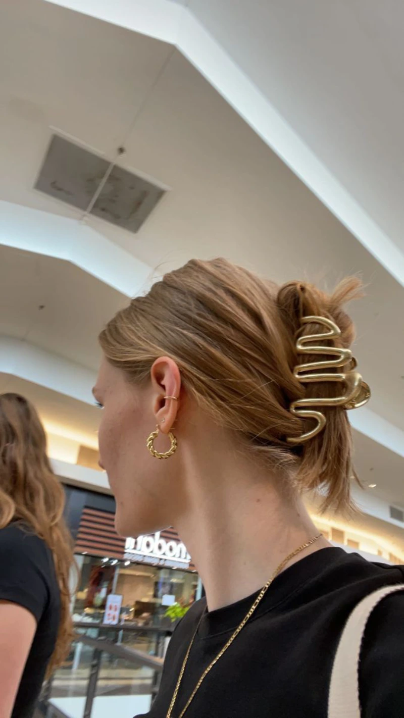 Gold Zigzag Hair Clip