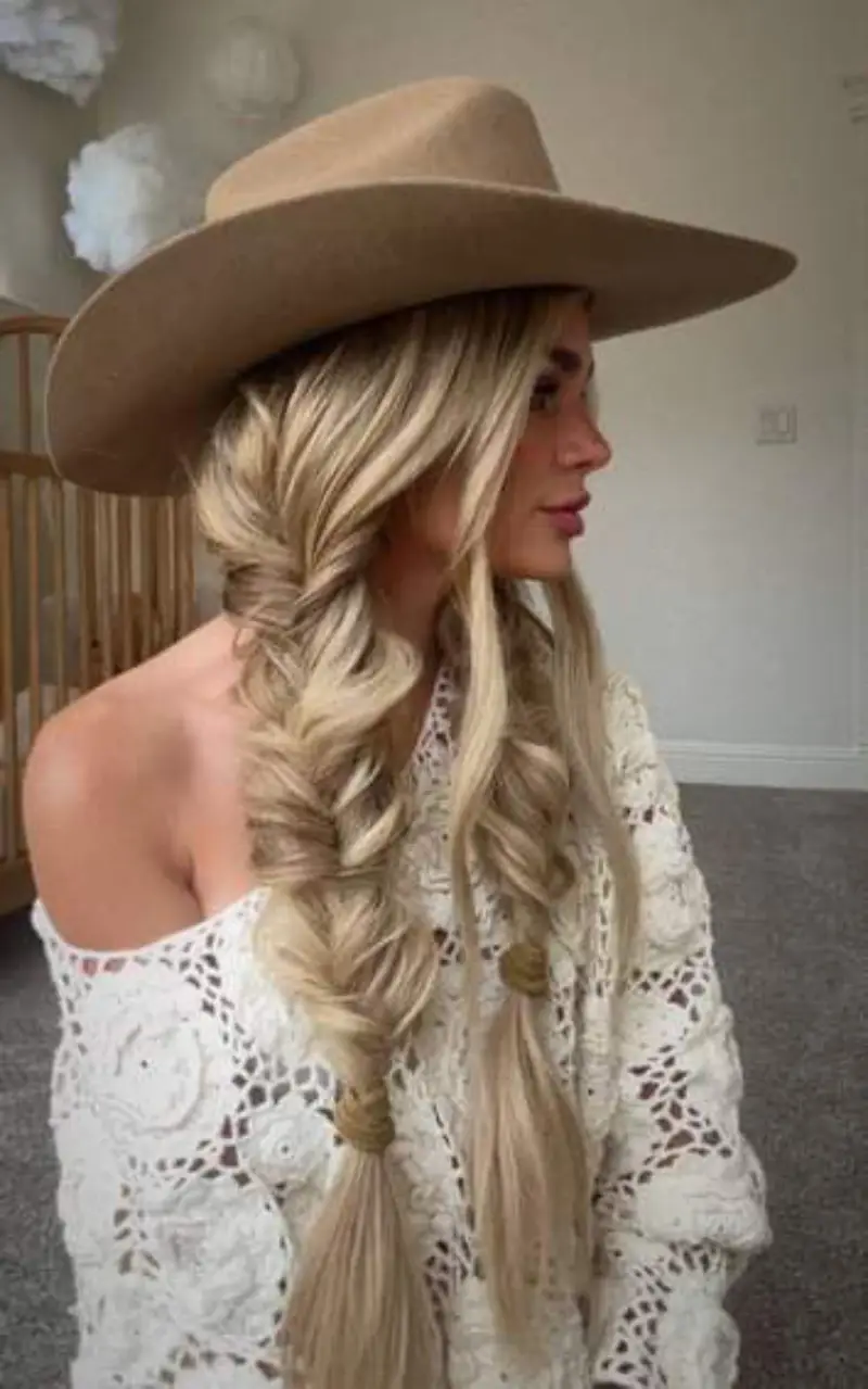 Soft Side Braid with Waves Cowgirl Hairstyles