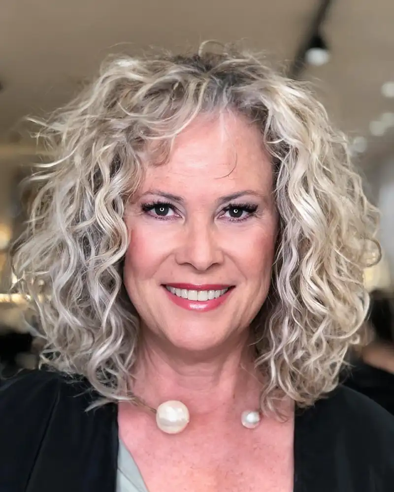 Curly Bobs for Older Women
