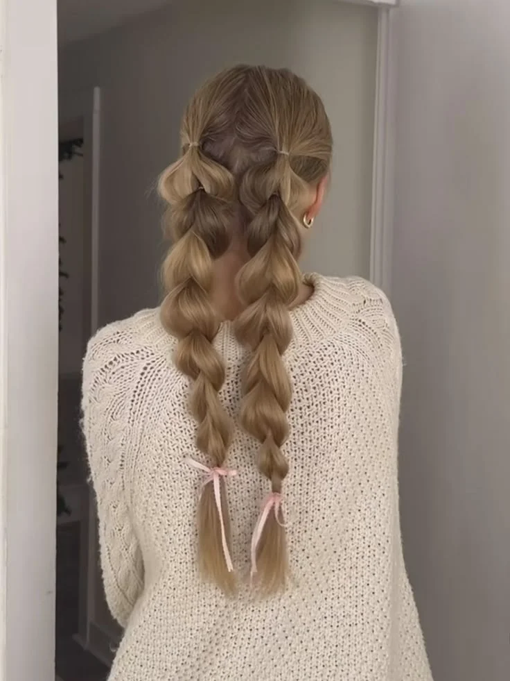 Twin Bubble Braid Ribbons