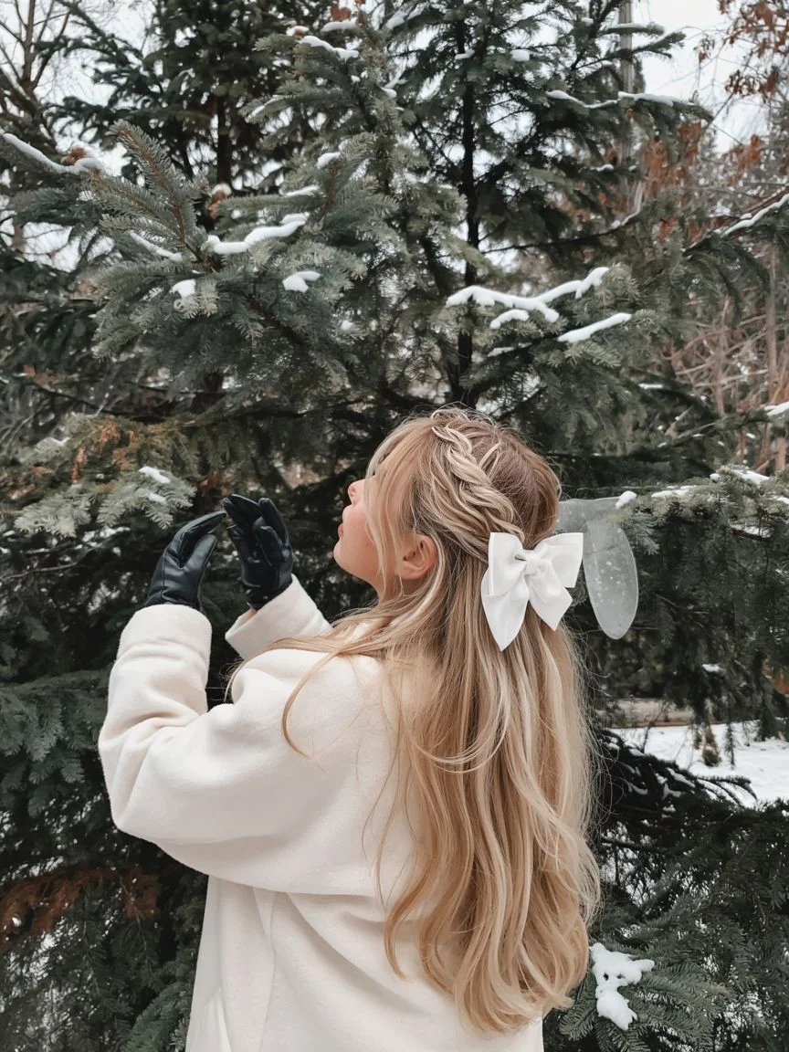White Bow Snowy Style