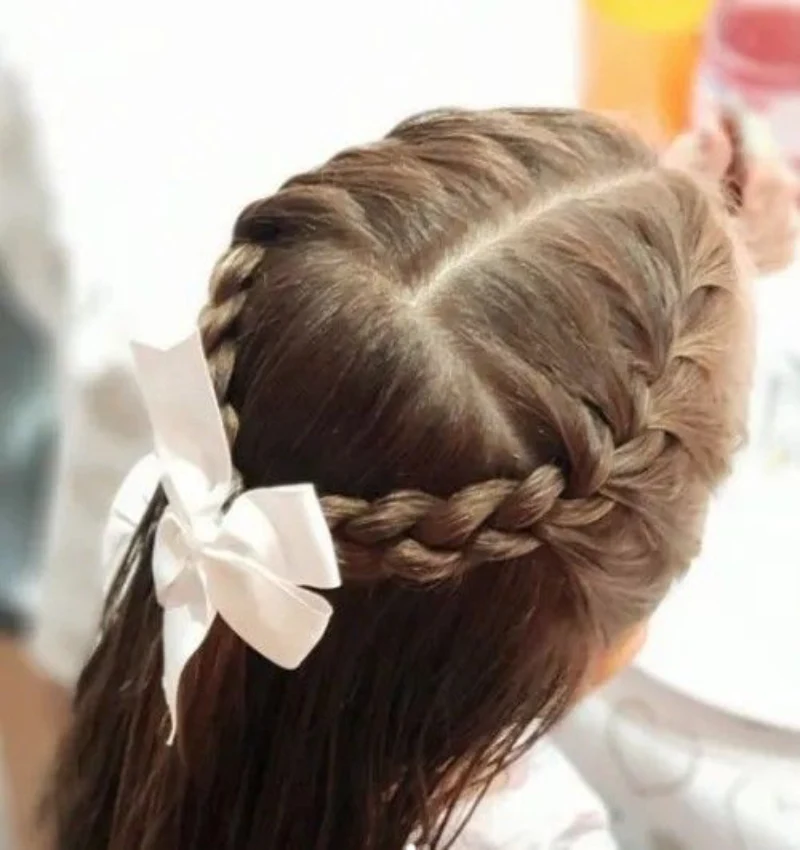 Side Braid Elegant Hairstyle Daughter Hairstyle
