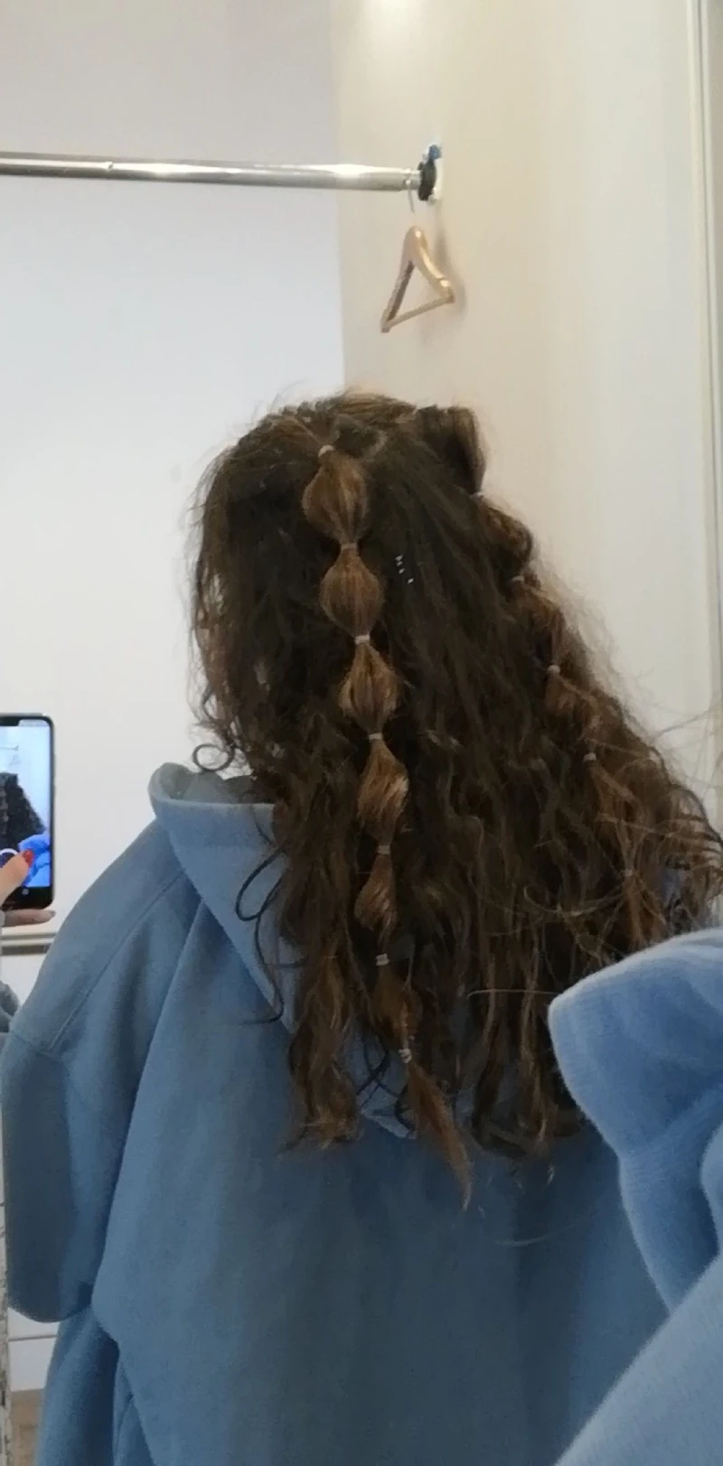 Loose Back Curly Hair Hairstyle for School