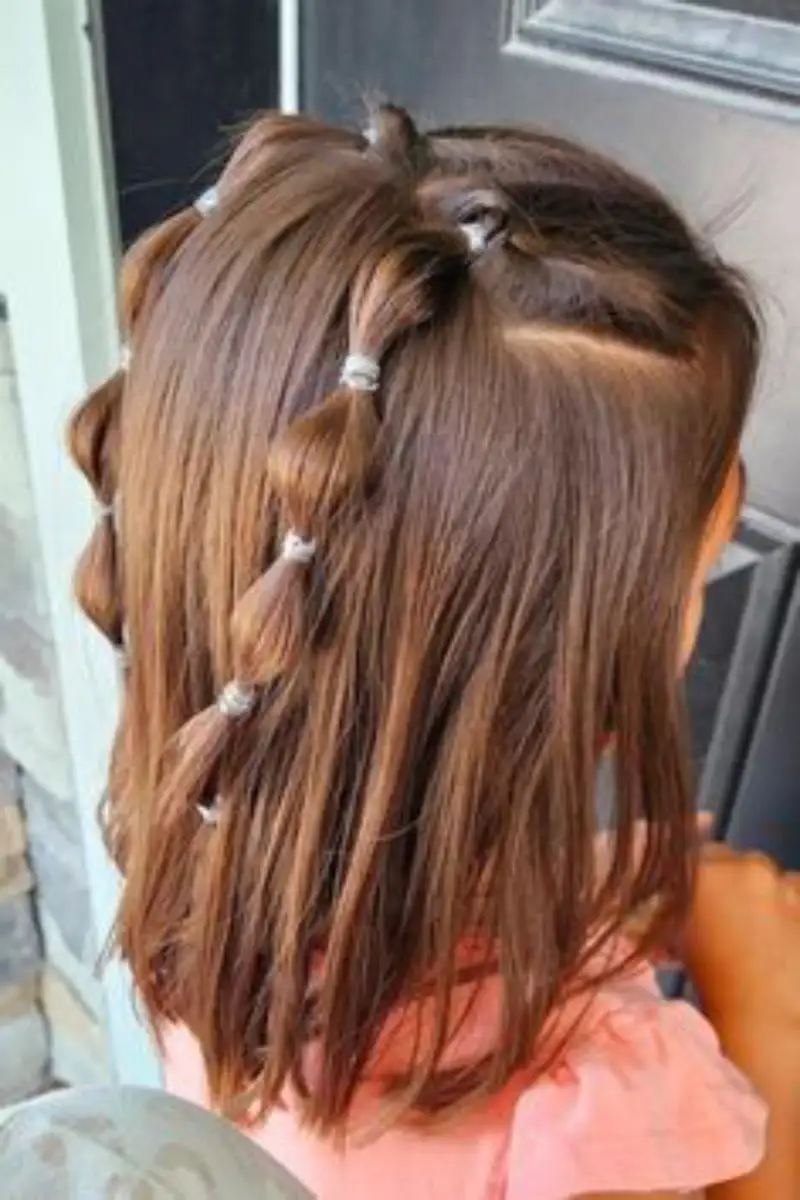Crisscross Rubber Band Hairstyle Coloring Page