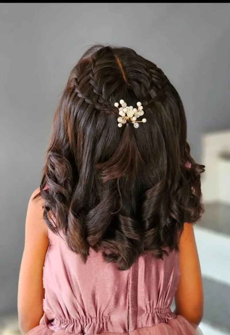 Loose Waves with Butterfly Clip Coloring Page