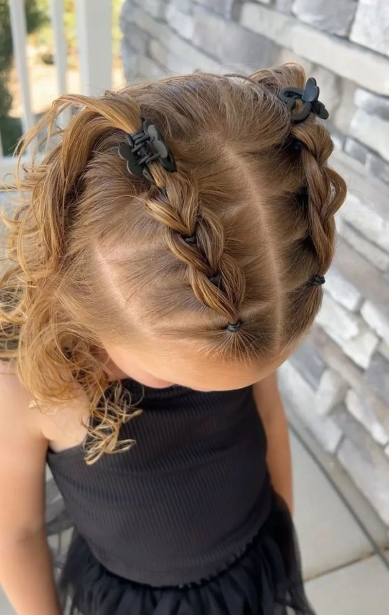 Mohawk Style Braided Ponytail Coloring Page
