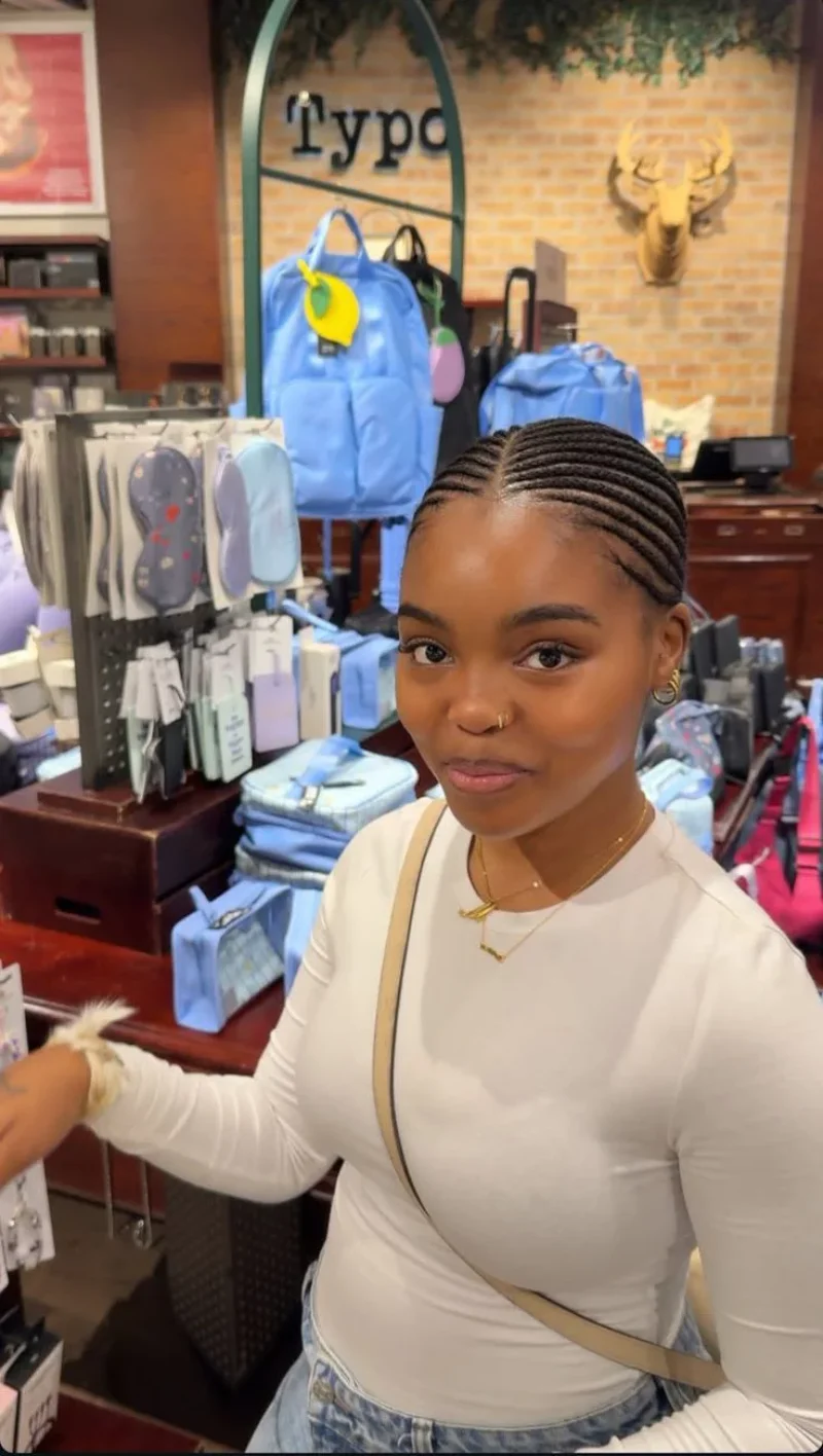 Simple Straight Back Braids