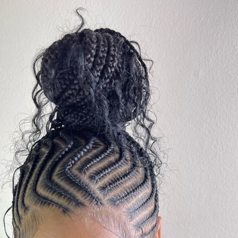 Zig Zag Braided Bun