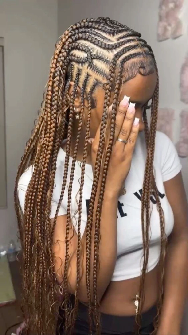 Light Brown Thin Braids