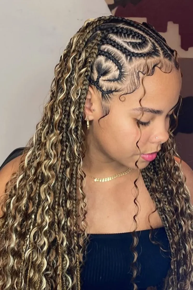 Blonde Swirl Heart Braid