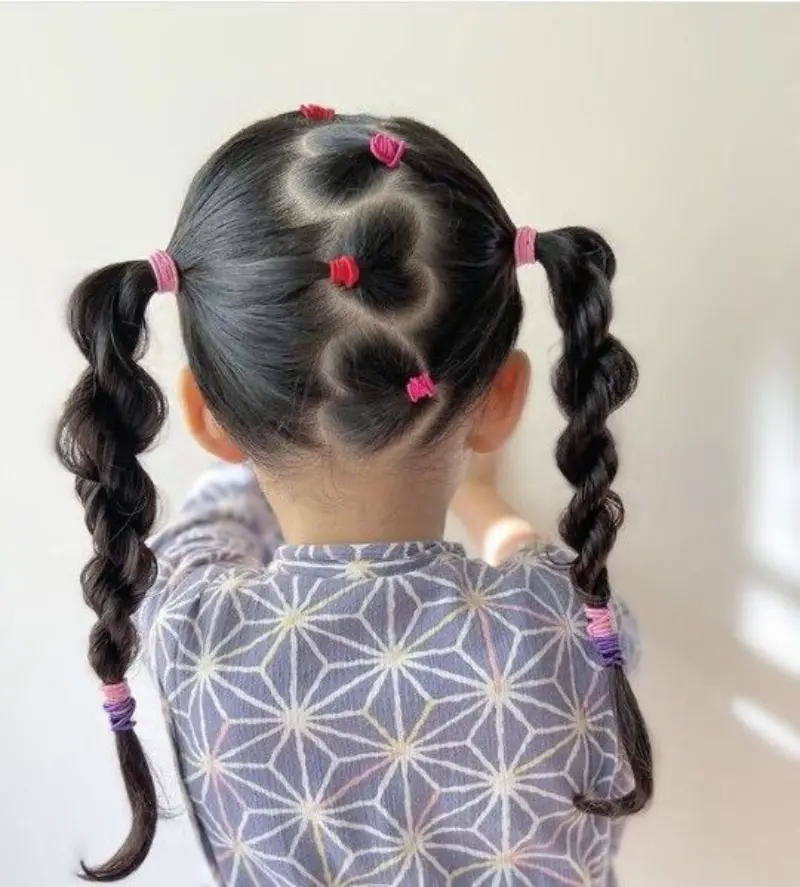 Bubble Braided Pigtails Fun Hairstyles for Kids