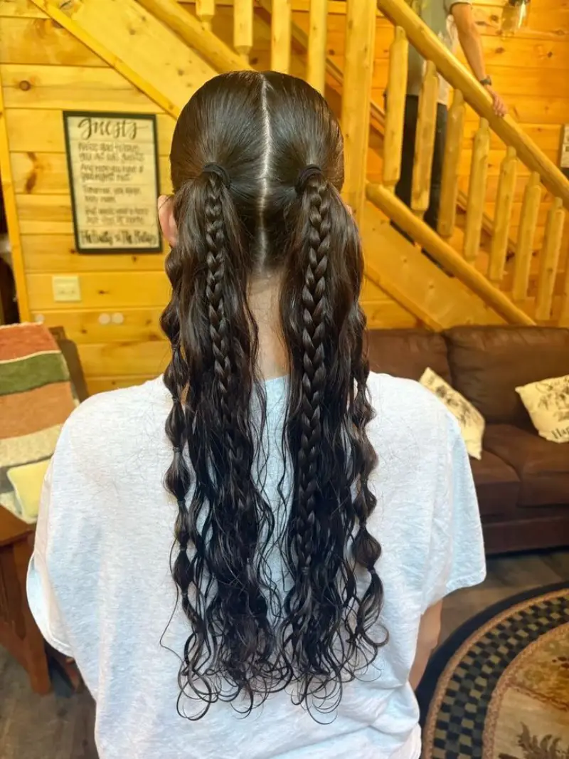 Half Up Twin Braids