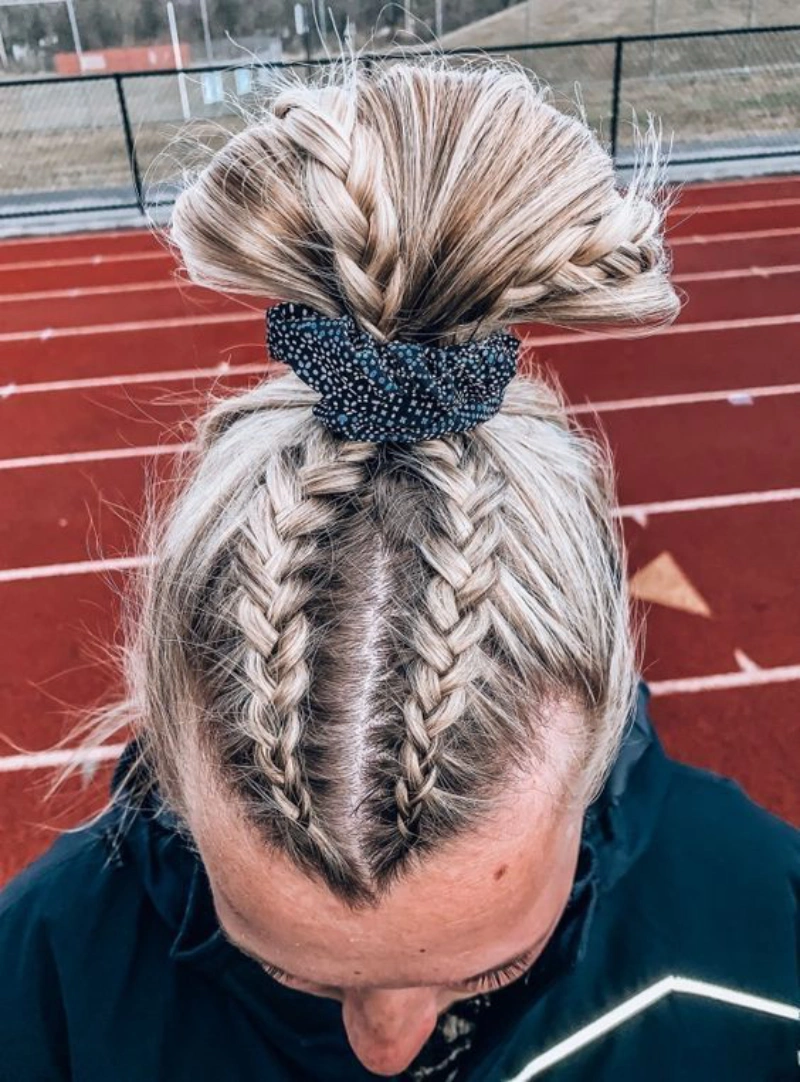 High Bun With Braids