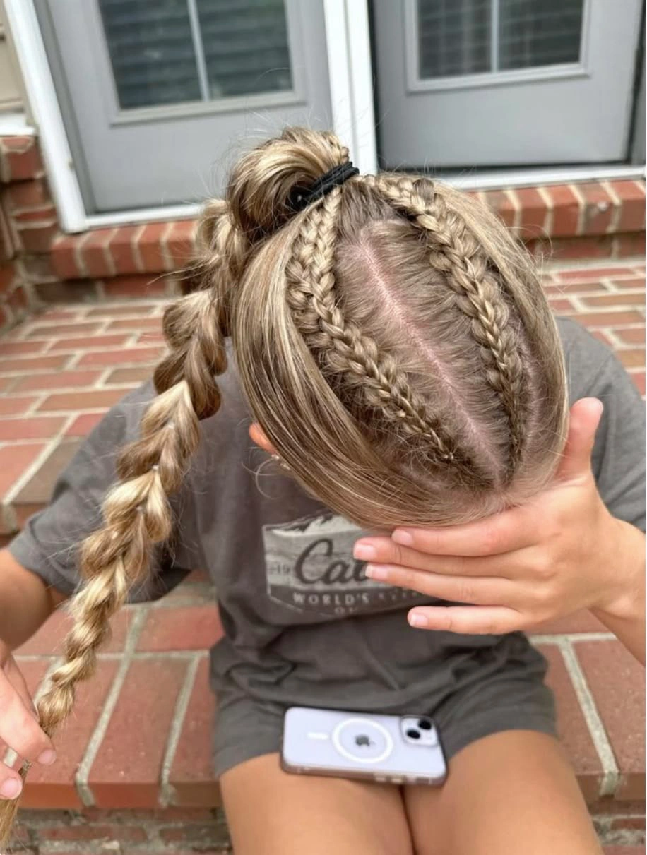 Braided Top High Pony