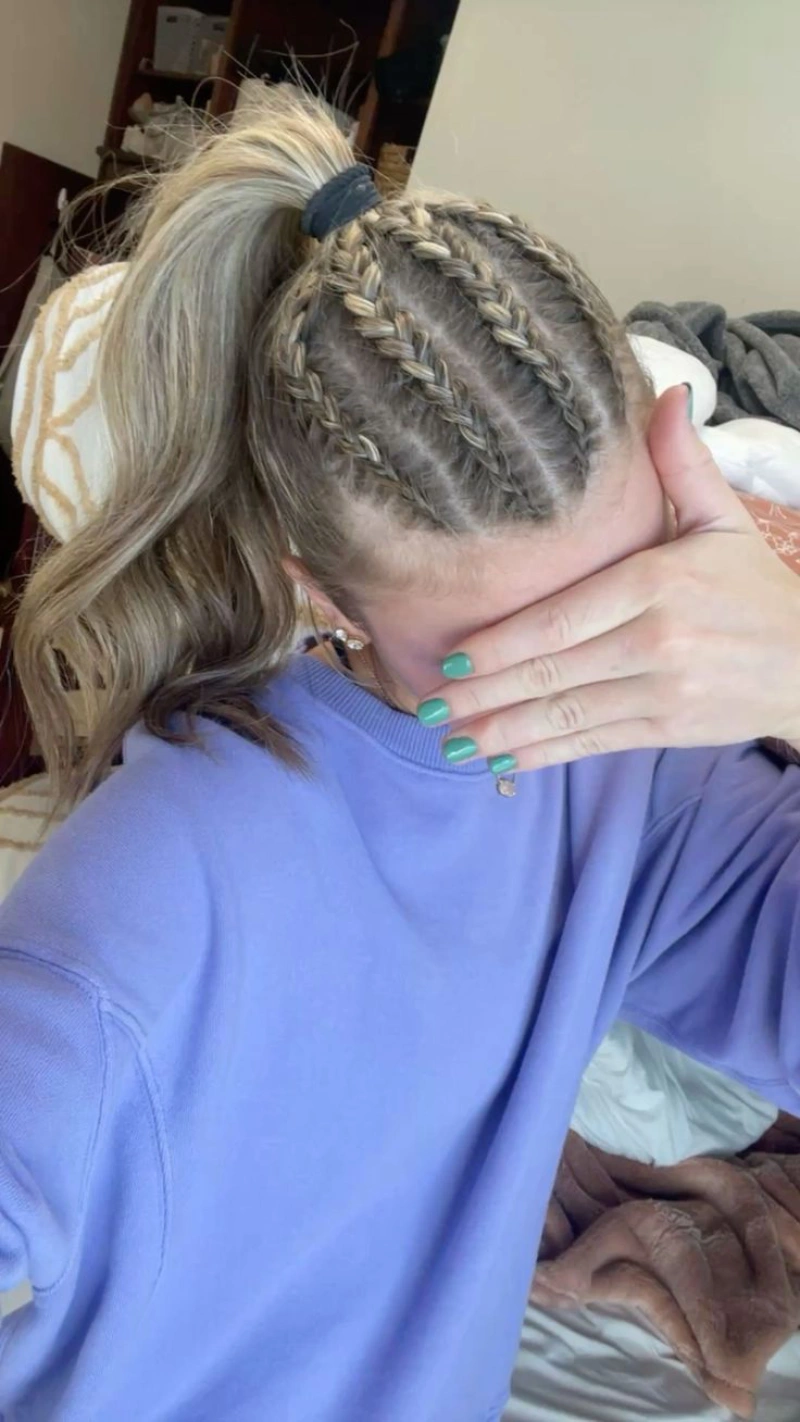 Triple Side Braid Pony