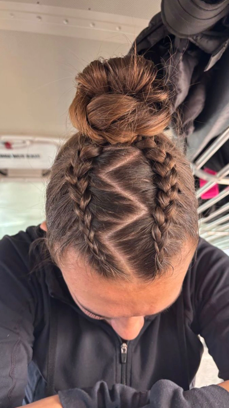 Zig Zag Bun Style