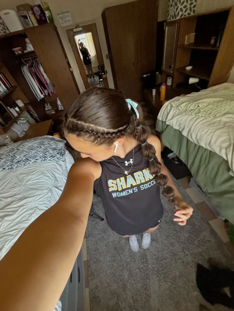 Side Braid Bubble Tail