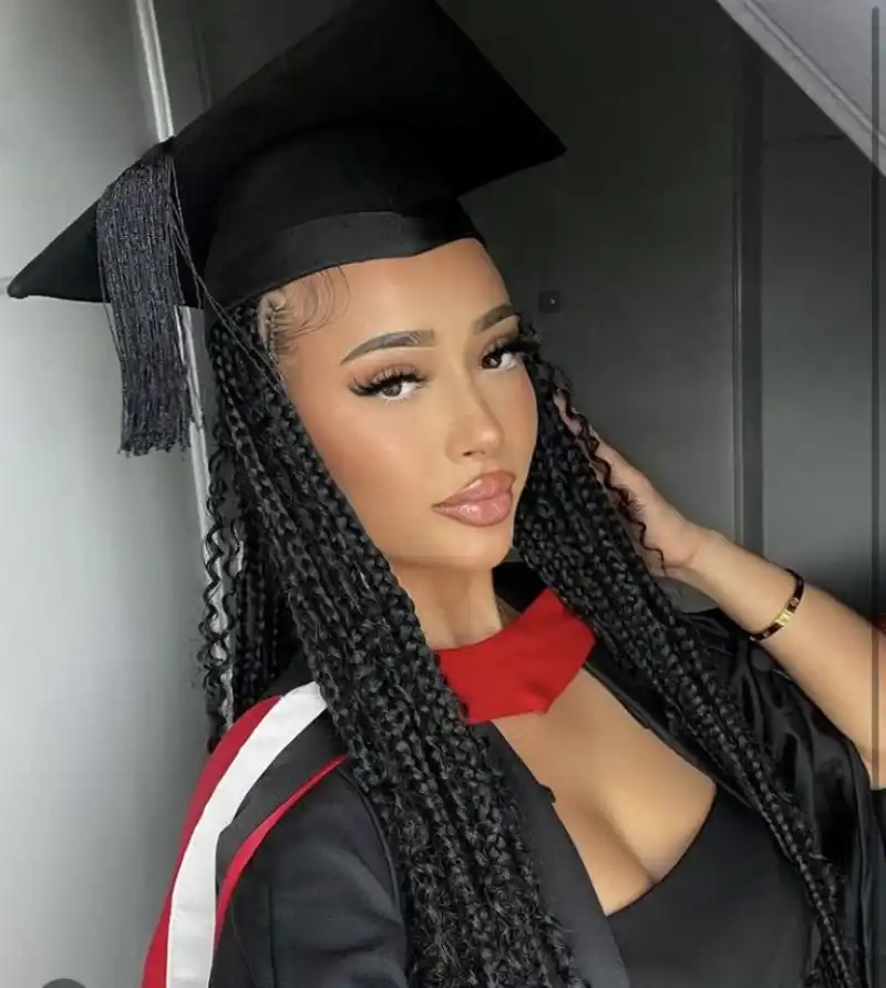 graduation hairstyles with cap