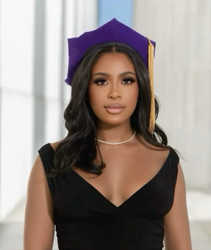 graduation hairstyles with cap