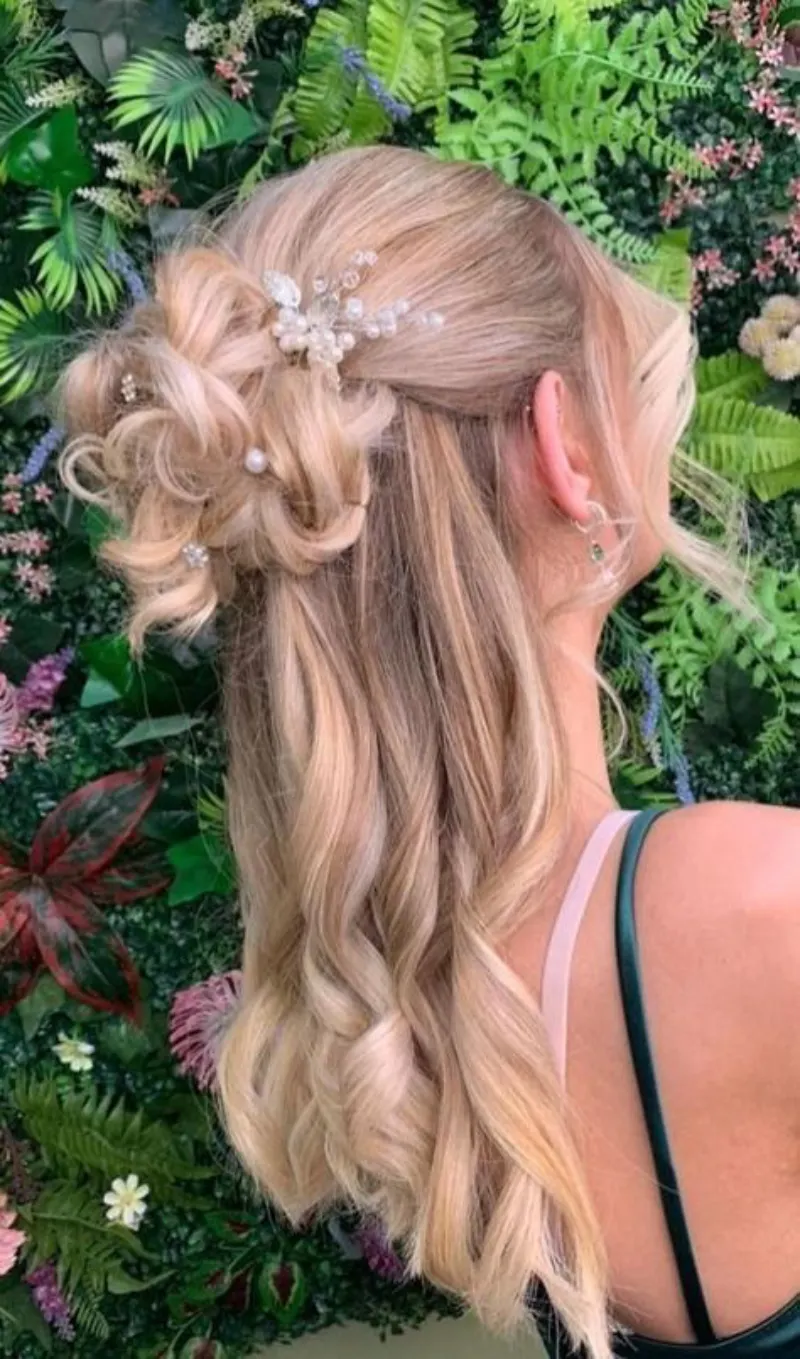 Messy Floral Updo