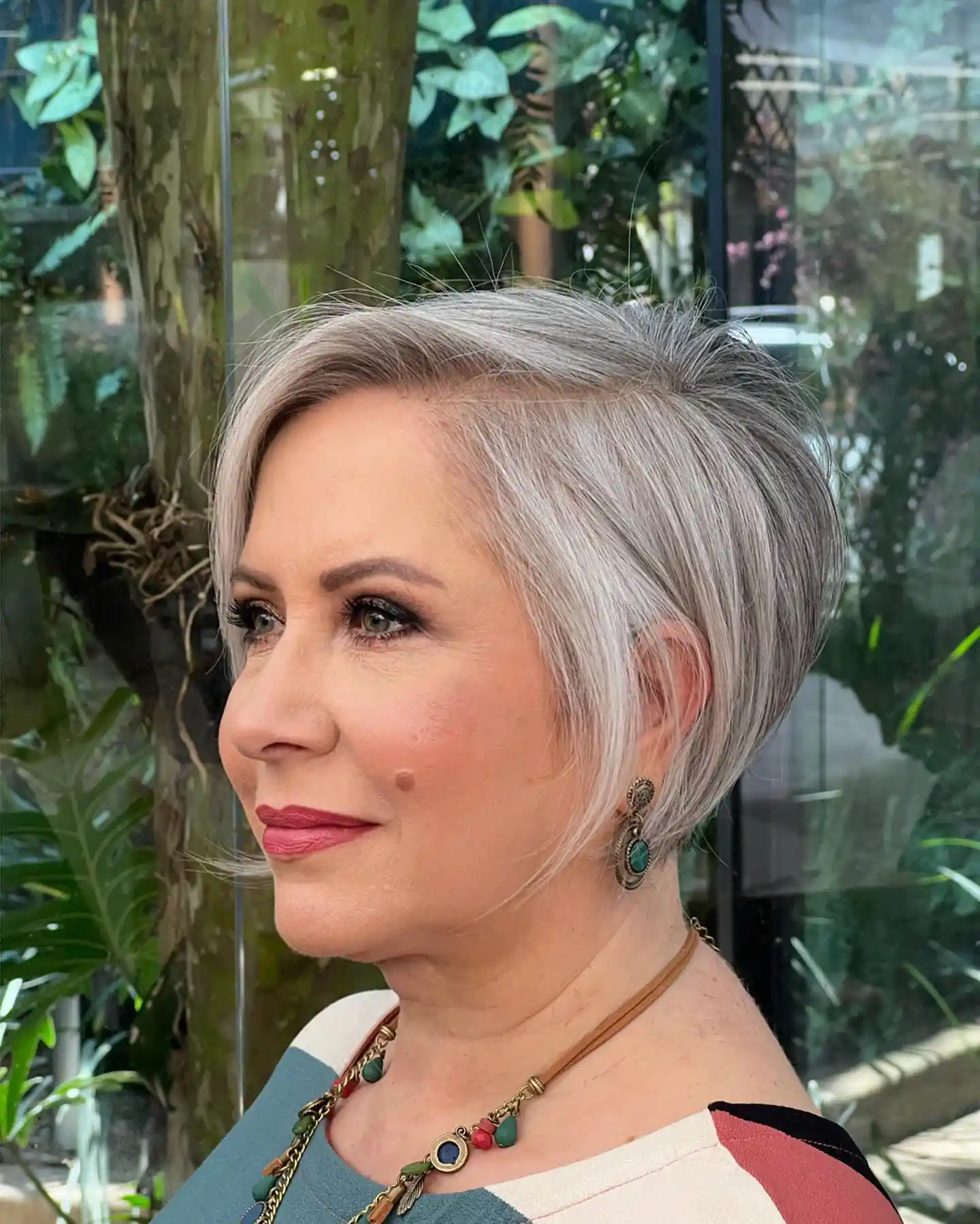 Gray Hairstyle for Women Over 70