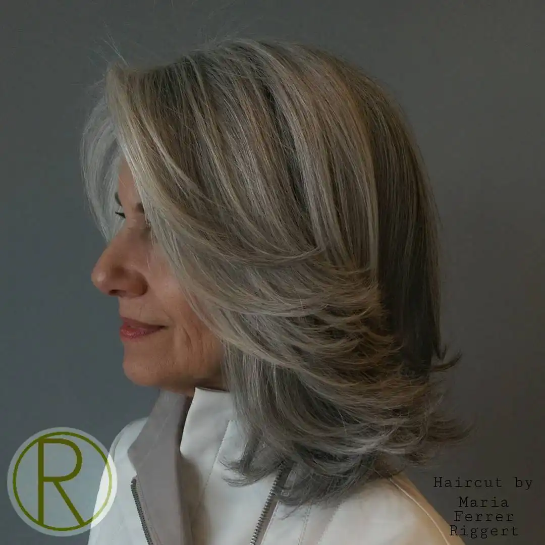 Gray Hairstyle for Women Over 70