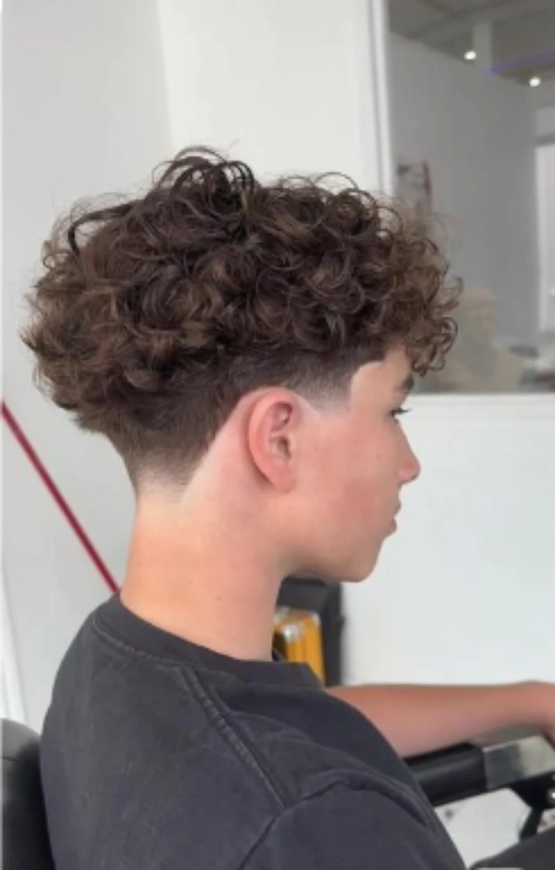 curly fade haircut