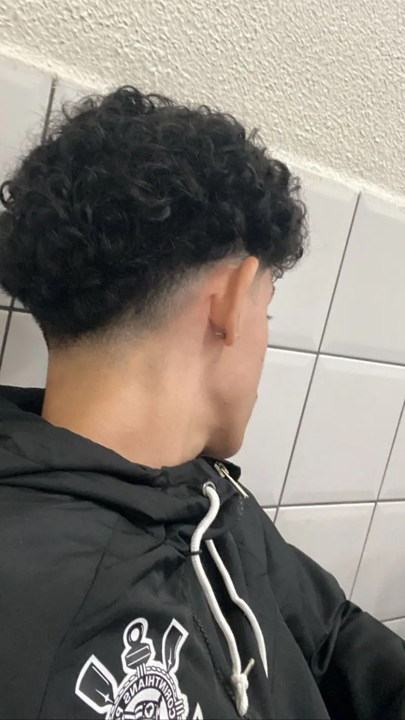 low fade curly haircut