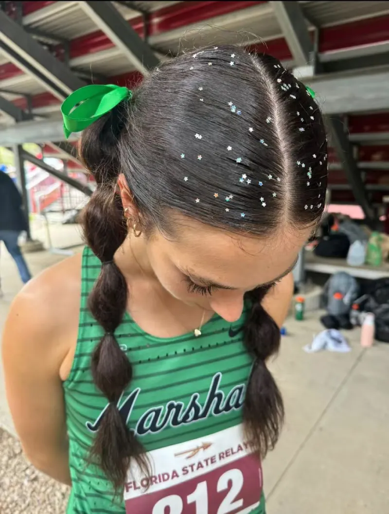 double braid sports style track hairstyles